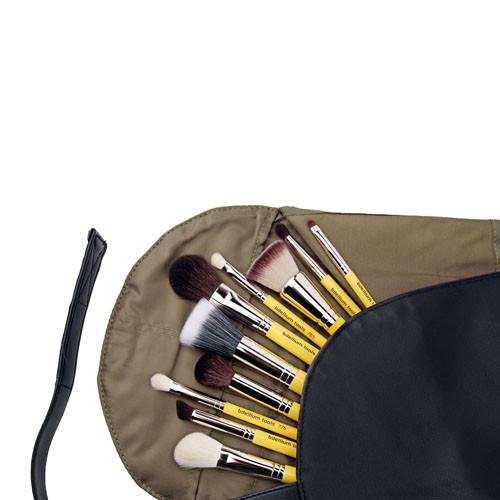 Bdellium Tools - Studio Mineral 10pc. Brush Set with Roll-Up Pouch