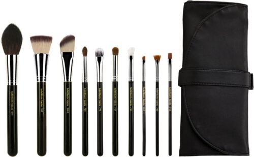 Bdellium Key Essentials 10pc Brush Set with Roll-up Pouch