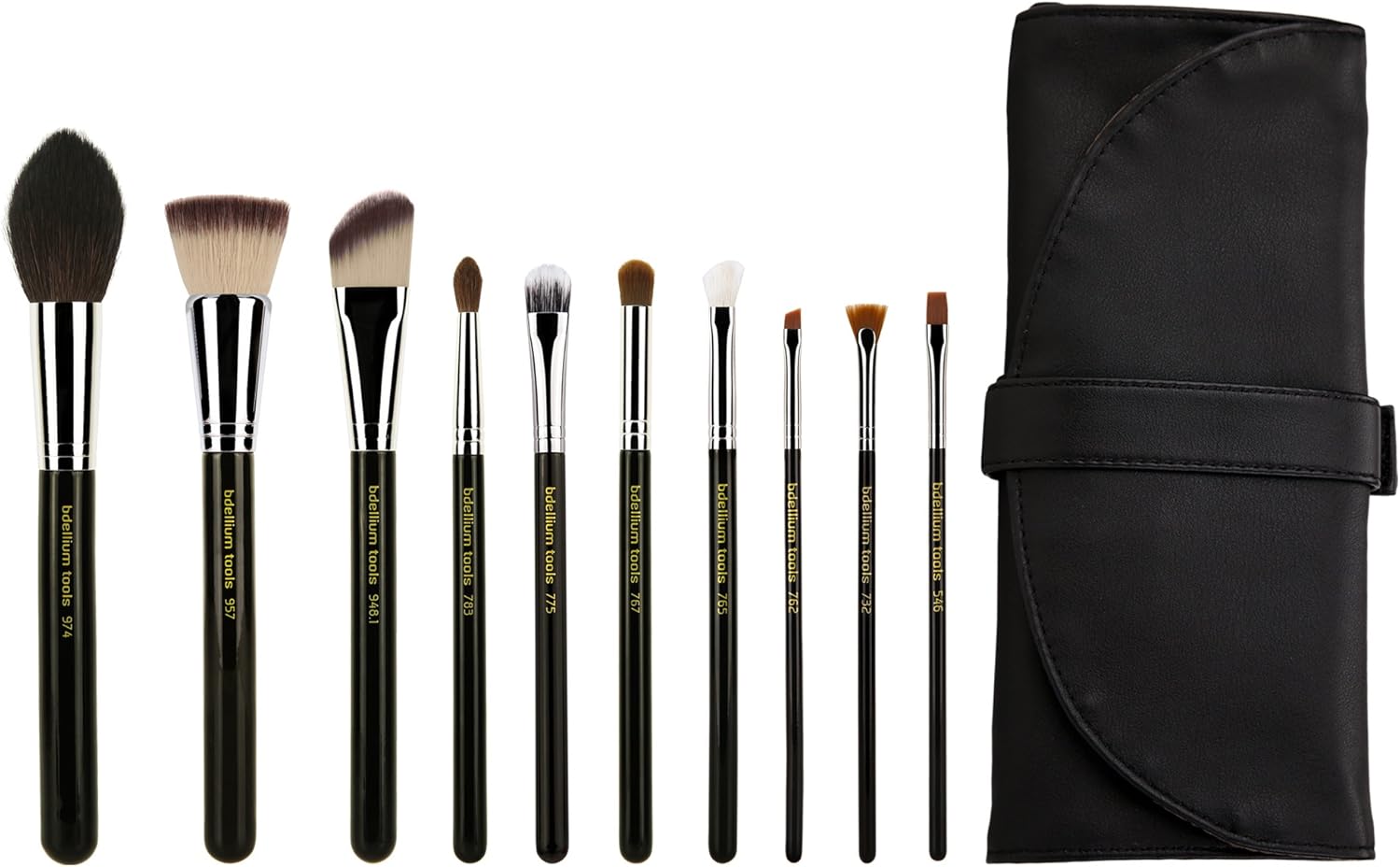 Bdellium Key Essentials 10pc Brush Set with Roll-up Pouch Bdellium Key Essentials 10pc Brush Set with Roll-up Pouch